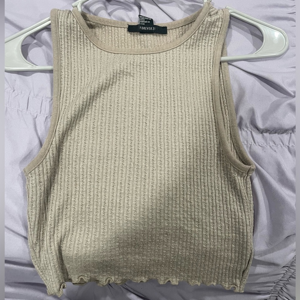 Forever 21 knitted tan top